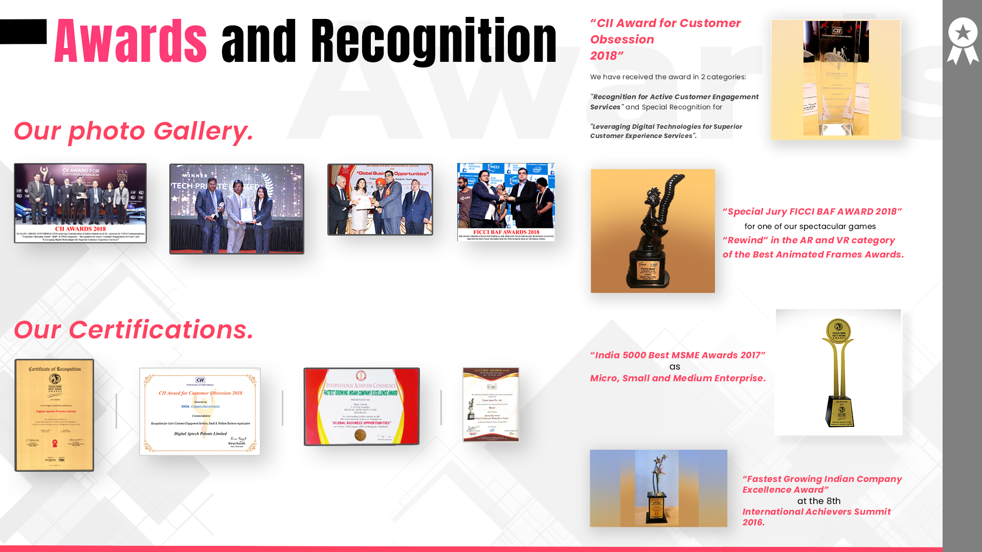 awards recognition collage